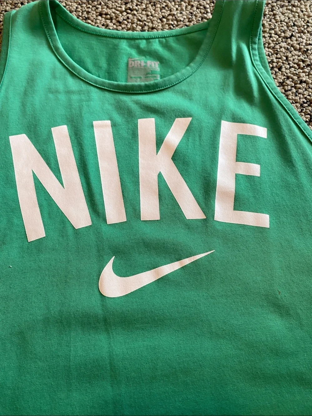 Nike Teal Green Sleeveless Tank with White Logo